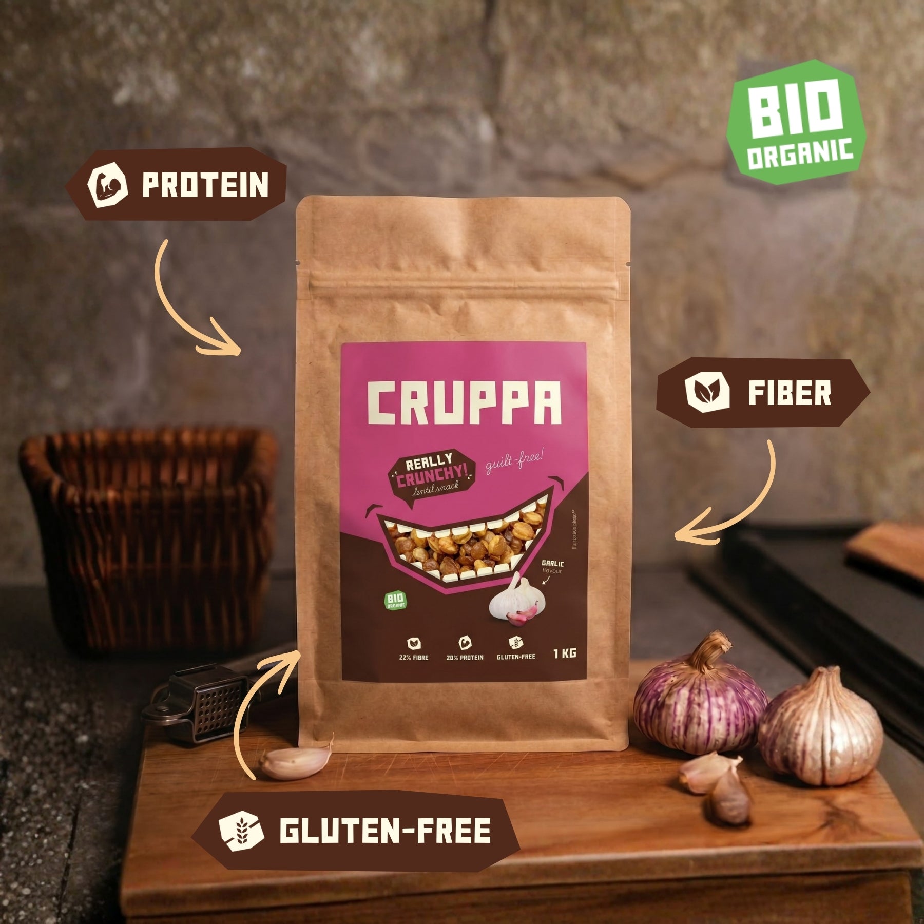 CRUPPA - Knoblauch BIO - 1 kg